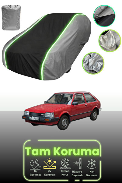 Dokaca Neo غطاء حماية للسيارة باللون الرمادي والأسود والرمادي النيون قماش مجد...