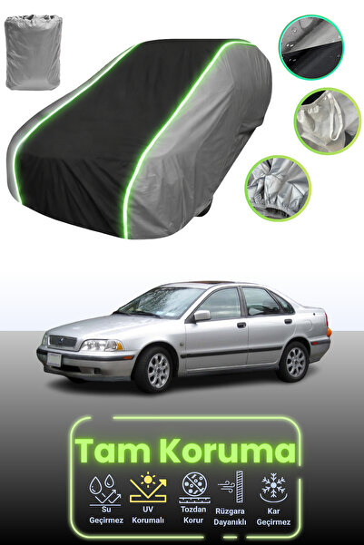 Dokaca Neo غطاء حماية للسيارة باللون الرمادي والأسود والرمادي النيون قماش مجد...