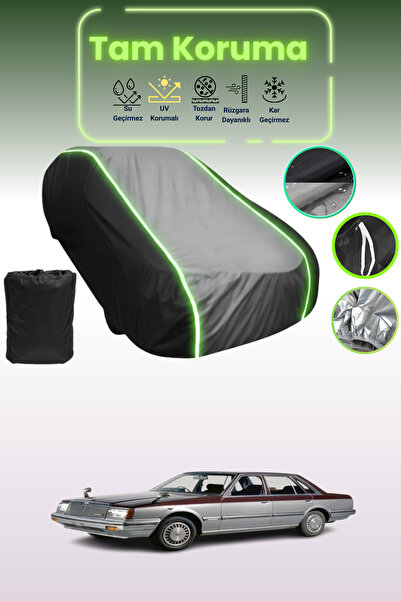 Dokaca Neo غطاء حماية متوافق مع سيارة نيسان لوريل قماش مجدّل باللون الأسود_الرمادي_الأسود النيون