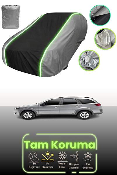 Dokaca Neo غطاء حماية للسيارة باللون الرمادي والأسود والرمادي النيون قماش مجد...