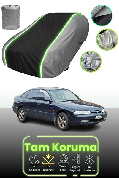 Dokaca Neo غطاء حماية للسيارة باللون الرمادي والأسود والرمادي النيون قماش مجد...