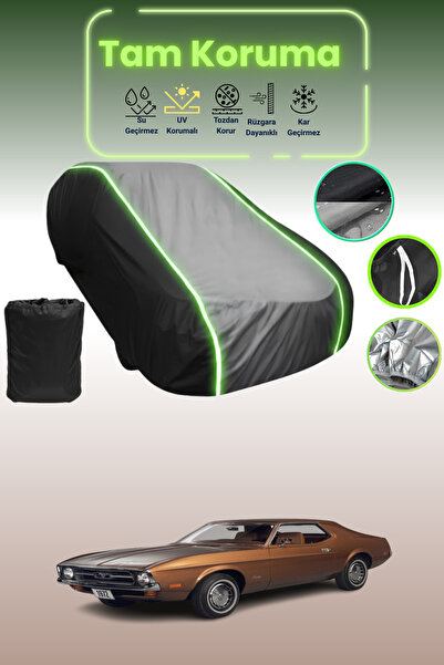 Dokaca Neo غطاء حماية متوافق مع سيارة فورد موستانج قماش مجدّل 1972 - 1973 بال...