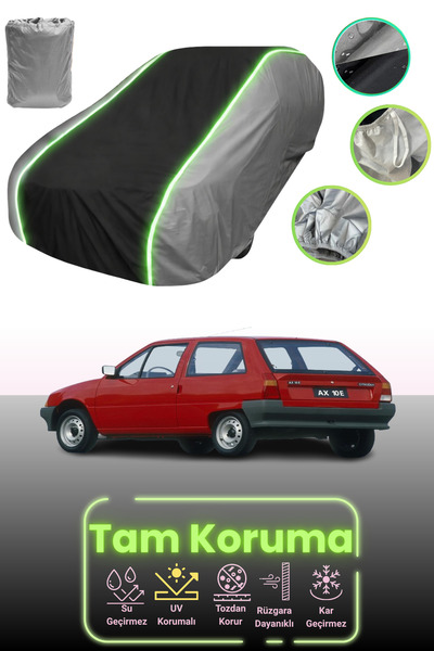 Dokaca Neo غطاء حماية للسيارة باللون الرمادي والأسود والرمادي النيون قماش مجد...