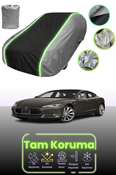 Dokaca Neo Grey.Black.Grey Neon Corded Fabric Tesla Motors Model S 2012 - 201...