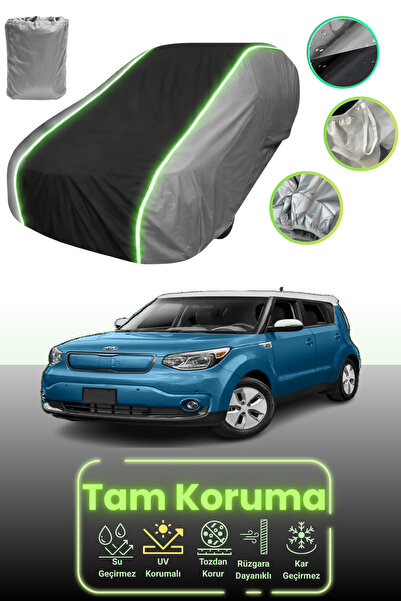 Dokaca Neo غطاء حماية للسيارة باللون الرمادي والأسود والرمادي النيون قماش مجد...