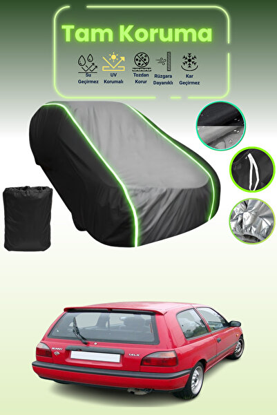 Dokaca Neo غطاء حماية متوافق مع سيارة نيسان صني قماش مجدّل هاتشباك باللون الأ...