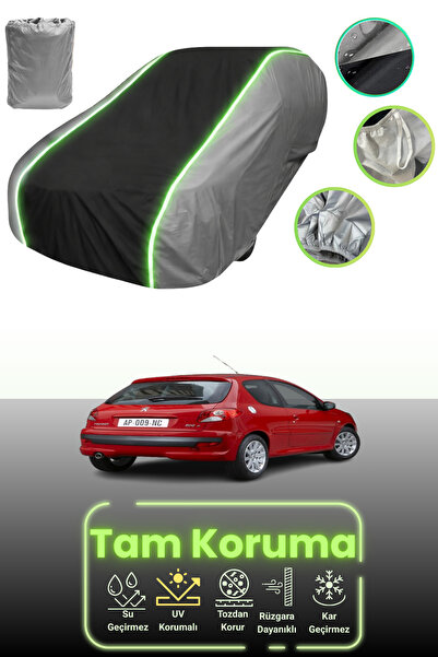 Dokaca Neo غطاء حماية للسيارة باللون الرمادي والأسود والرمادي النيون قماش مجد...