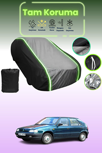 Dokaca Neo غطاء حماية متوافق مع سيارة سكودا فيليسيا قماش مجدّل باللون الأسود_...