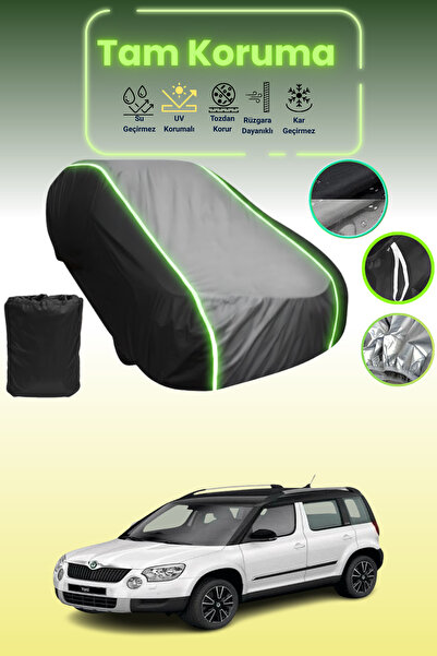 Dokaca Neo غطاء حماية متوافق مع سيارة سكودا يتي قماش مجدّل 2013 - 2017 باللون...