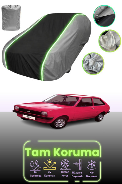 Dokaca Neo غطاء حماية للسيارة باللون الرمادي والأسود والرمادي النيون قماش مجد...