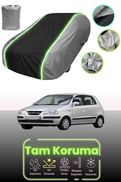 Dokaca Neo Grey.Black.Grey Neon Corded Fabric Hyundai Atos 2005 - 2008 Compat...