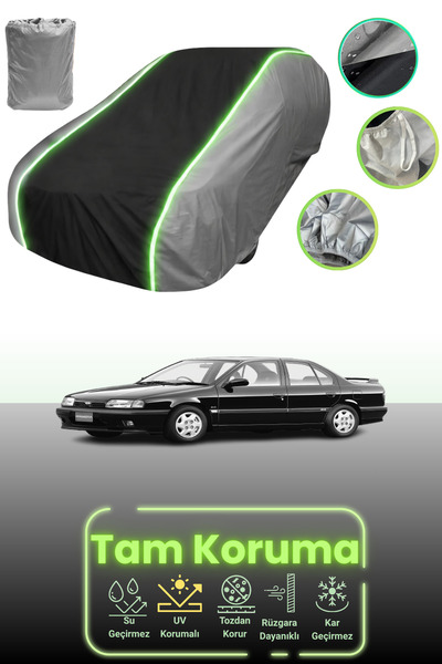 Dokaca Neo غطاء حماية للسيارة باللون الرمادي والأسود والرمادي النيون قماش مجد...