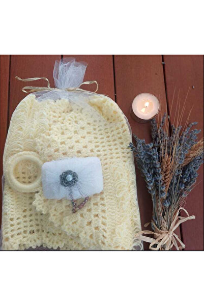 esdekor مجموعة مناشف يدوية الصنع – هدية حمام أنيقة مع تفاصيل من التول والصابون