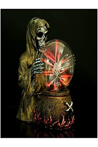 HEPBİMODA Tesla Küresi Kuru Kafa Plazma Lamba Işık Sihirli Küre Cadı Küresi M...