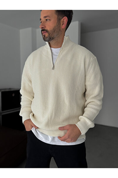 BYBASICMAN Екру поло с половин цип JJ-169