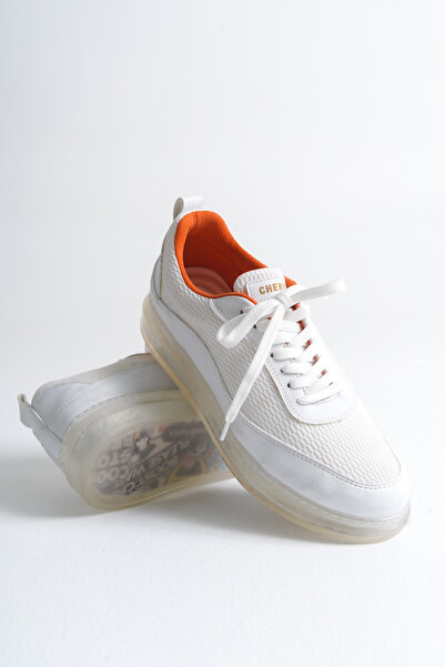 Chekich CH181 - حذاء رجالي من RRT İpekyol أبيض - برتقالي
