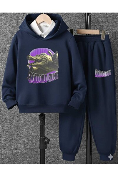 Biggbom kids طقم رياضي للأطفال بغطاء للرأس من تيمكس مطبوع