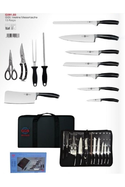 ggs G.G.S. ŞEF BIÇAK SETİ (13 PARÇA) AŞÇI VE ŞEFLER İÇİN