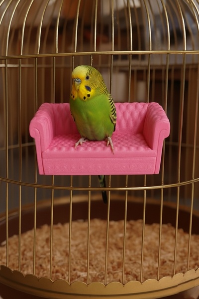 MD×JOA Kuş Tünek ⚗ Kuş Kafesi için Dekoratif Koltuk Şeklinde Kuş Tünegi ⚗ Renk Seçenegi Mevcut.