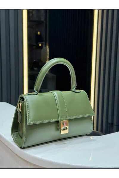 ÖZÜM TAKI Women's Small Size Classic Hand and Shoulder Bag Khaki