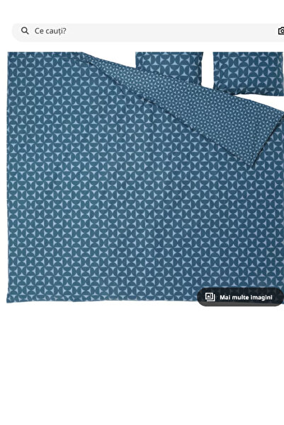 ANGE Duvet cover+2 pillowcases, dark blue/blue, 200x200/50x60 cm