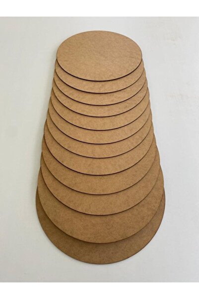 hazer case HAM MDF DAİRE PLAKA SUPLA TABANI, 25 CM ÇAP 3 MM (2.7MM) 6 ADET