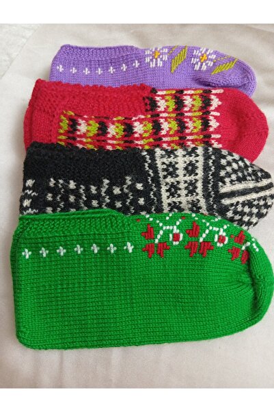 Pervin Ablacım Hand-Knitted Booties (1 Piece Mixed Color Will Be Sent)