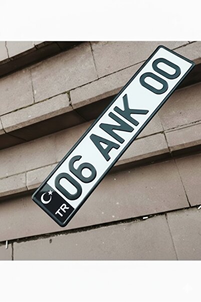 kesita TASARIM Plaka TR Yazısı Siyah | TR Plaka Yapıştırma Siyah Pleksi ( 2 A...