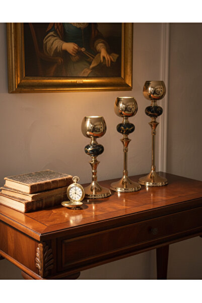 Flower Toys Dekoratif Şamdan Mumluk Üçlü