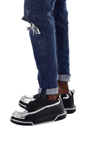 Chekich CH241 - CST Signature Line Up Erkek Ayakkabı SIYAH/GUMUS