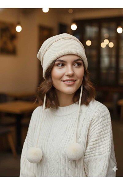 Betülce Women's Self-Patterned Knitwear Beanie |   Soft Textured, Winter Hat