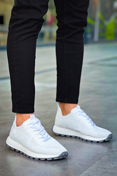 Chekich CH2409 - أحذية تريكو رجالية باللون الأبيض