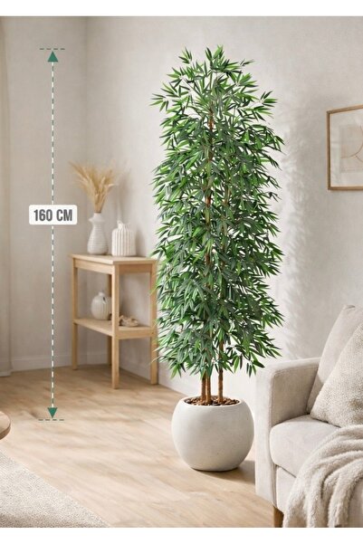 MARINO Three-branch bamboo tree, 160cm, in a round pot (special edition)