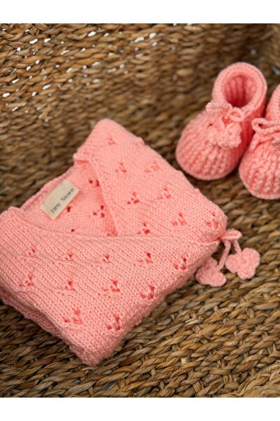 Tiny Yenidoğan örme set/ yelek-patik