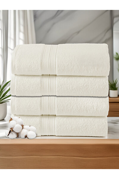 Donetella 4-Pcs Premium Bath Towel Set 70x140cm – 100% Combed Cotton, 600 GSM, Quick Dry, Ultra-Absorbent