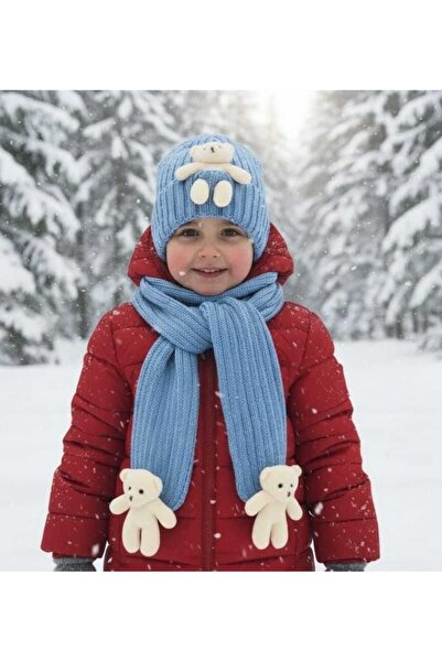 zavera for kids Set de două piese pentru copii, unisex, tricotat, eșarfă, beretă