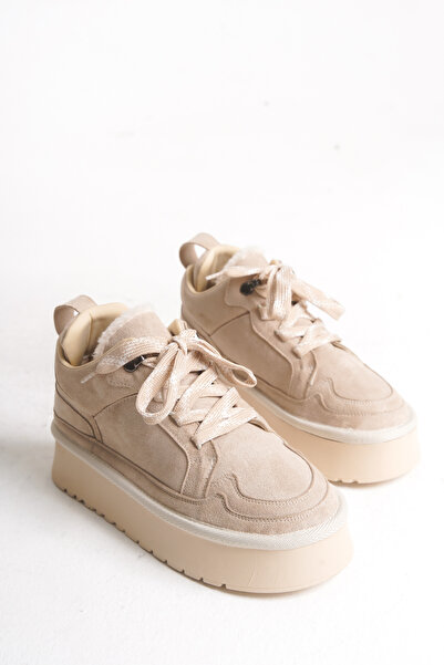 leopar by çetinay 245 Veyora Ug |   Thick Sole Contrast Lacing and Inner Fur Detailed Winter Ug Boots