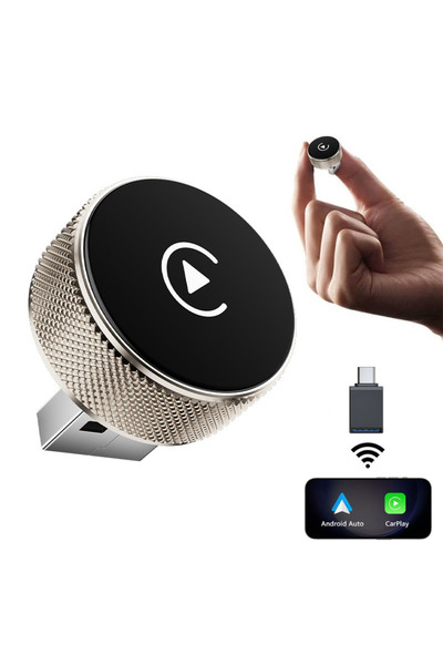 MAUEX Ασύρματος προσαρμογέας CarPlay Android Auto 2 σε 1 | Βάση USB-A + προσα...