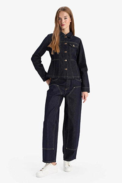 DeFacto 100 % Baumwolle, Barrel-Fit-Jeans mit hoher Taille, G1406AX25WN