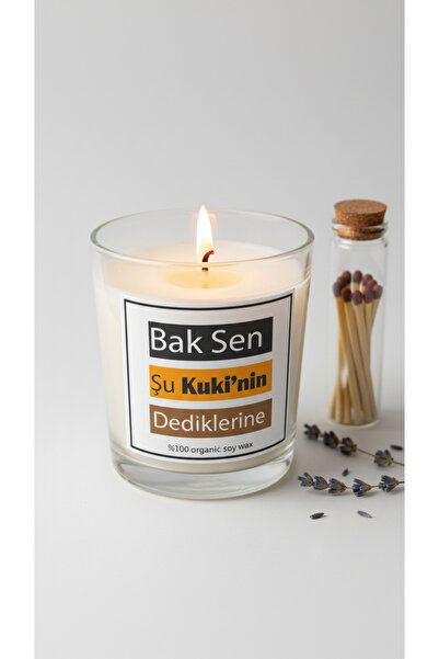 Talingo Komik Mesajlı Mum & Kibrit , Arkadaşa Eğlenceli Hediye , %100 Organik...