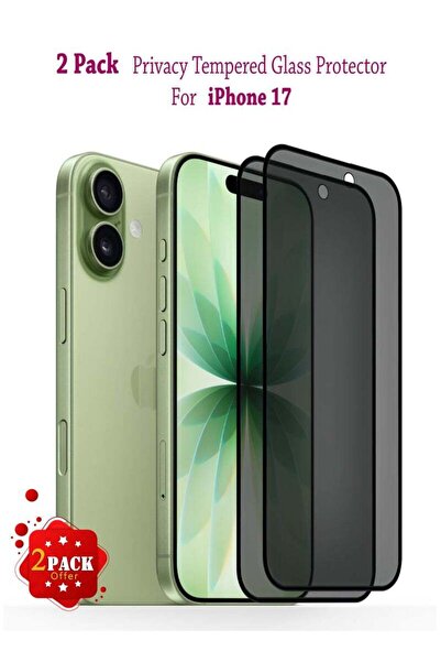 Generic 2 Pack Apple iPhone 17 Privacy Invisible Shield Tempered Glass Full G...