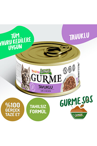 Jungle Gurme 85g Yavru Tavuklu Kedi Konserve