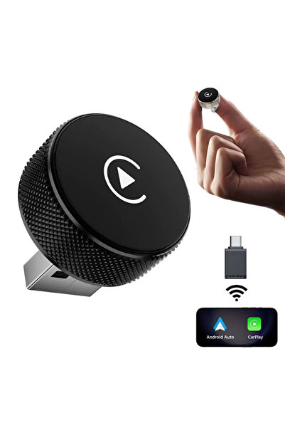 MAUEX Ασύρματος προσαρμογέας CarPlay Android Auto 2 σε 1 | Βάση USB-A + προσα...