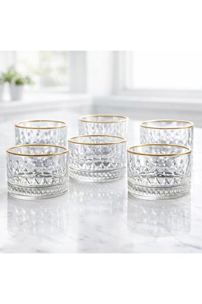 Wow Home Elegantly Designed Set of 6 Glass Ice Cream Bowls & Pudding & Rice Pudding Bowls