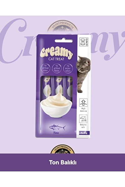 M-PETS Creamy Ton Balıklı Kedi Krema Ödül Maması 4x15 gr