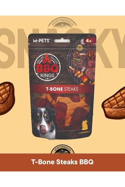 M-PETS Bbq Kings T-Bone Steak Chicken - Tavuklu Köpek Ödül Maması 105 gr