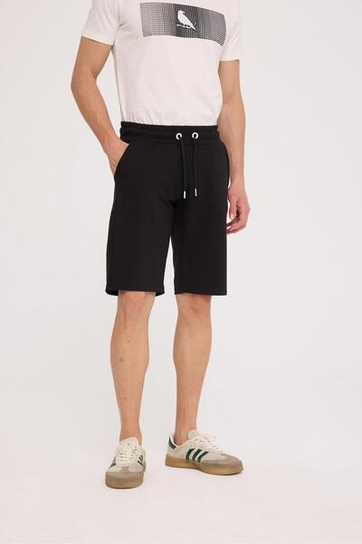 The Crow Tango Sweatshort Black Polyester Cotton Shorts