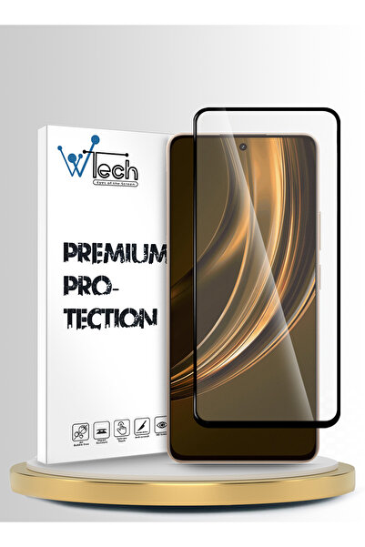 Wtech Realme 15 Lite 5G 2025 Premium E2E Series Full Glue Full Cover Tempered Glass Clear/Black