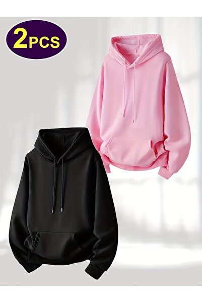 rocassi Pachet de 2 hanorace unisex cu glugă