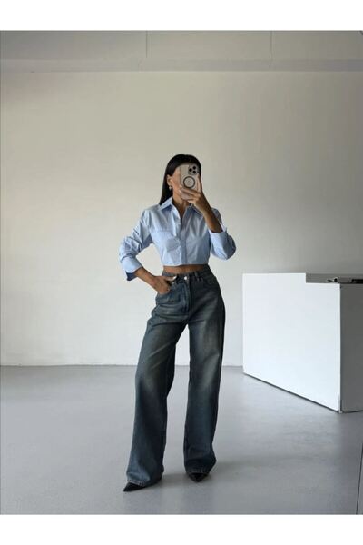 DENOKMODA Y2K Vintage Washed Detail Retro Baggy Jean Pants